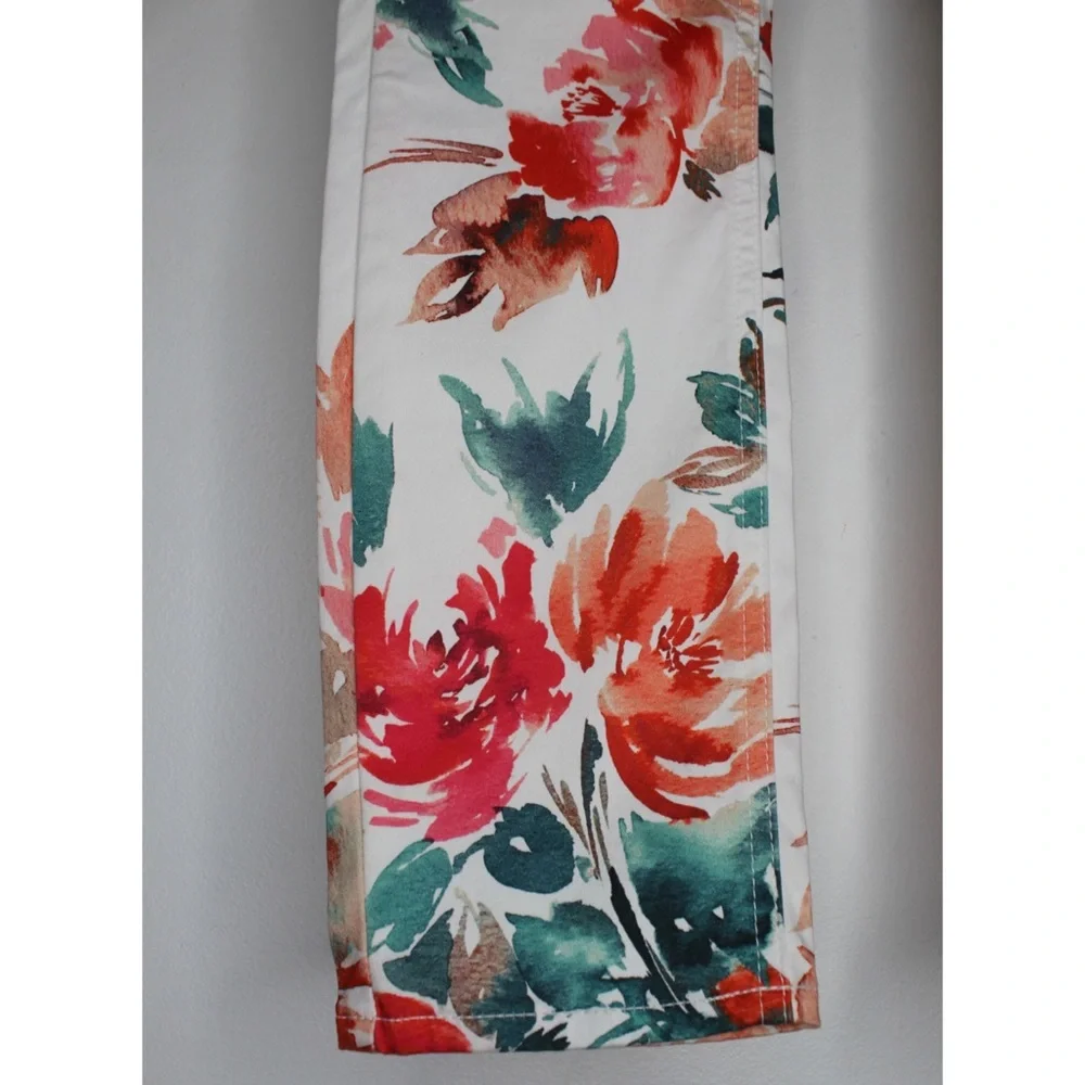 7FAMK Jen 7 NEW Floral Skinny Pants 4 - Picture 6 of 9